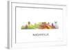 Nashville Tennessee Skyline-Marlene Watson-Framed Giclee Print