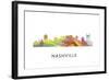 Nashville Tennessee Skyline-Marlene Watson-Framed Giclee Print