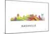 Nashville Tennessee Skyline-Marlene Watson-Mounted Giclee Print