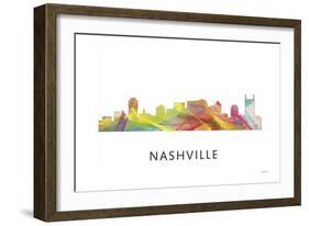 Nashville Tennessee Skyline-Marlene Watson-Framed Giclee Print