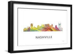 Nashville Tennessee Skyline-Marlene Watson-Framed Giclee Print