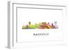 Nashville Tennessee Skyline-Marlene Watson-Framed Giclee Print