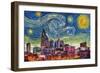Nashville, Tennessee - Starry Night Series - Lantern Press Artwork-Lantern Press-Framed Art Print