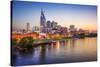 Nashville, Tennessee, USA Downtown Skyline on the Cumberland River.-SeanPavonePhoto-Stretched Canvas