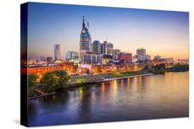 Nashville, Tennessee, USA Downtown Skyline on the Cumberland River.-SeanPavonePhoto-Stretched Canvas