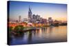 Nashville, Tennessee, USA Downtown Skyline on the Cumberland River.-SeanPavonePhoto-Stretched Canvas