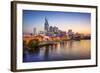 Nashville, Tennessee, USA Downtown Skyline on the Cumberland River.-SeanPavonePhoto-Framed Photographic Print