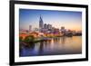 Nashville, Tennessee, USA Downtown Skyline on the Cumberland River.-SeanPavonePhoto-Framed Photographic Print