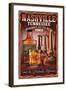 Nashville, Tennessee - Whiskey Vintage Sign-Lantern Press-Framed Art Print