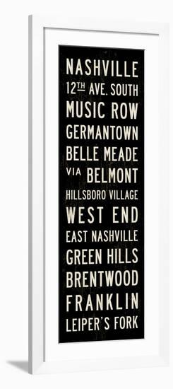 Nashville Transit Sign-Michael Jon Watt-Framed Giclee Print