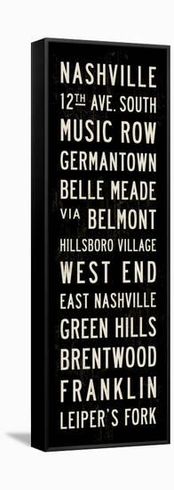 Nashville Transit Sign-Michael Jon Watt-Framed Stretched Canvas