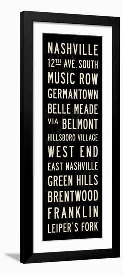 Nashville Transit Sign-Michael Jon Watt-Framed Giclee Print