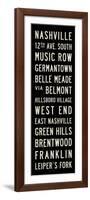 Nashville Transit Sign-Michael Jon Watt-Framed Giclee Print