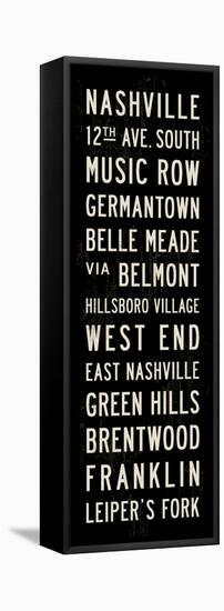 Nashville Transit Sign-Michael Jon Watt-Framed Stretched Canvas