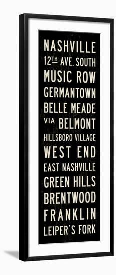 Nashville Transit Sign-Michael Jon Watt-Framed Premium Giclee Print