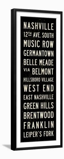 Nashville Transit Sign-Michael Jon Watt-Framed Premium Giclee Print