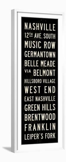 Nashville Transit Sign-Michael Jon Watt-Framed Premium Giclee Print