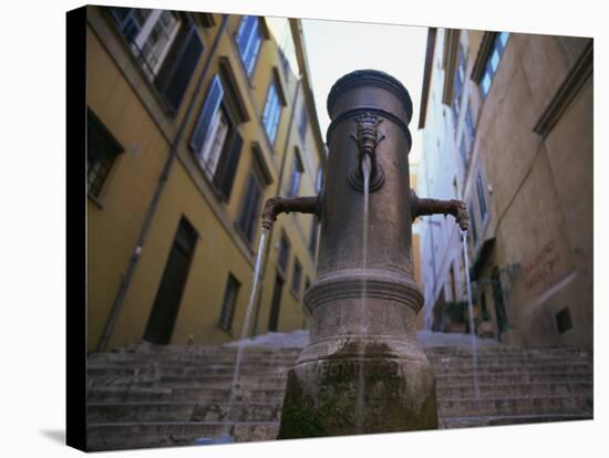 Nasoni Fountain, Via Nazionale, Rome, Lazio, Italy, Europe-Olivieri Oliviero-Stretched Canvas