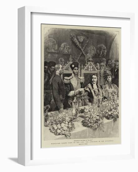 Nasrullah Khan's Visit to the City, the Luncheon in the Guildhall-William Small-Framed Giclee Print