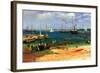 Nassau Harbor-Albert Bierstadt-Framed Art Print