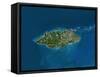 Nassau, Island of New Providence, Bahamas, Satellite Image-null-Framed Stretched Canvas