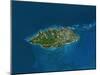 Nassau, Island of New Providence, Bahamas, Satellite Image-null-Mounted Photographic Print