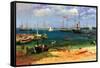 Nassau Port-Albert Bierstadt-Framed Stretched Canvas