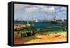 Nassau Port-Albert Bierstadt-Framed Stretched Canvas