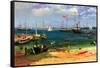 Nassau Port-Albert Bierstadt-Framed Stretched Canvas