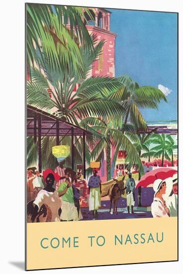 Nassau Travel Poster-null-Mounted Art Print