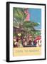 Nassau Travel Poster-null-Framed Art Print