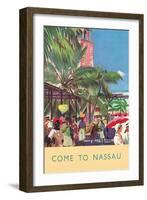 Nassau Travel Poster-null-Framed Art Print