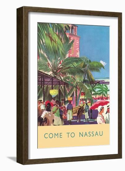 Nassau Travel Poster-null-Framed Art Print