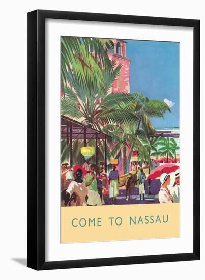 Nassau Travel Poster-null-Framed Art Print