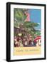 Nassau Travel Poster-null-Framed Art Print