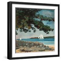 Nassau: Wasser und Segelboot (Nassau: Water and Sailboat). 1899-Winslow Homer-Framed Giclee Print