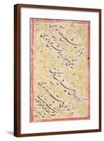 Nasta'Liq Quatrain, 1606-7-Riza-i Abbasi-Framed Giclee Print