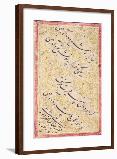 Nasta'Liq Quatrain, 1606-7-Riza-i Abbasi-Framed Giclee Print