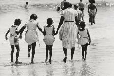 Mother and 4 Daughters Entering Water at Coney Island, Untitled 37, c.1953-64-Nat Herz-Photographic Print