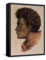 Natai, a Maori Chief from Bream Bay, New Zealand, Plate 63 from "Voyage of the Astrolabe"-Louis Auguste de Sainson-Framed Stretched Canvas