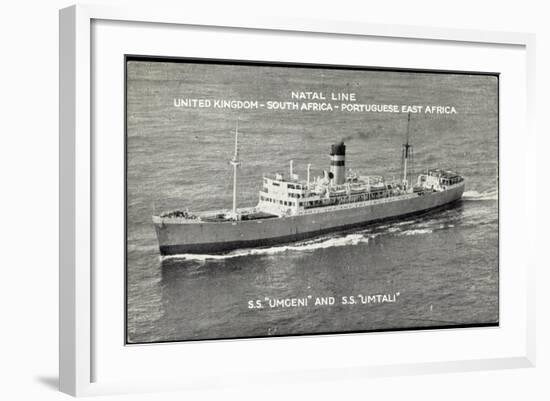 Natal Line, S.S. Umgeni, S.S. Umtali, Dampfer-null-Framed Giclee Print