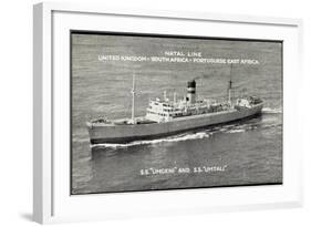 Natal Line, S.S. Umgeni, S.S. Umtali, Dampfer-null-Framed Giclee Print