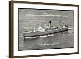 Natal Line, S.S. Umgeni, S.S. Umtali, Dampfer-null-Framed Giclee Print