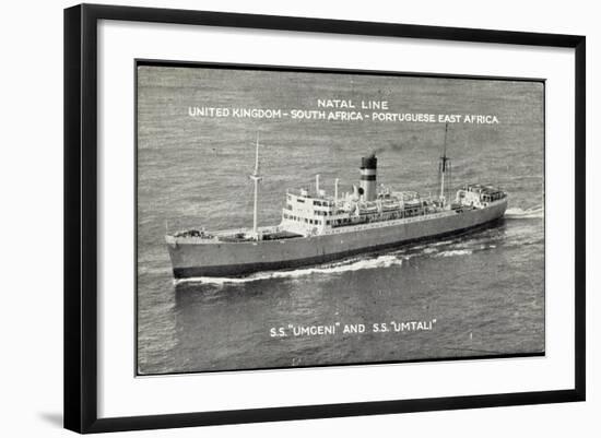 Natal Line, S.S. Umgeni, S.S. Umtali, Dampfer-null-Framed Giclee Print