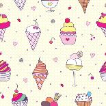 Seamless Pattern Delicious Ice Cream.-Natalia-flurno-Art Print