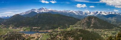 Panoramic View of Rocky Mountains from Prospect Mountain, Estes Park, Colorado, USA-Nataliya Hora-Framed Stretched Canvas