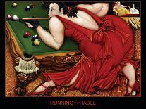 Running the Table-Natasha Pantelyat-Framed Stretched Canvas