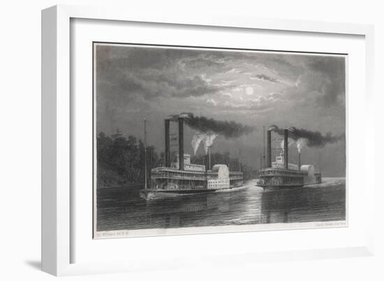 Natchez and Eclipse-Ed Willmann-Framed Art Print