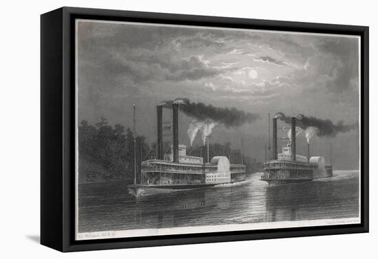 Natchez and Eclipse-Ed Willmann-Framed Stretched Canvas