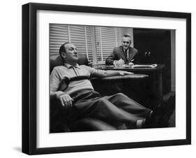 Nate Zusman Taking a Lie Detector Test-null-Framed Photographic Print